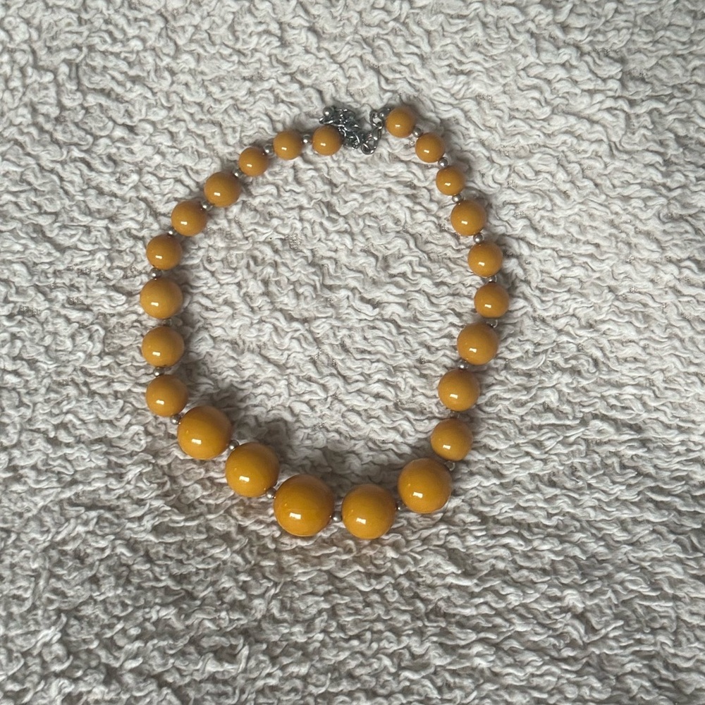 Yellow Beaded Necklace!